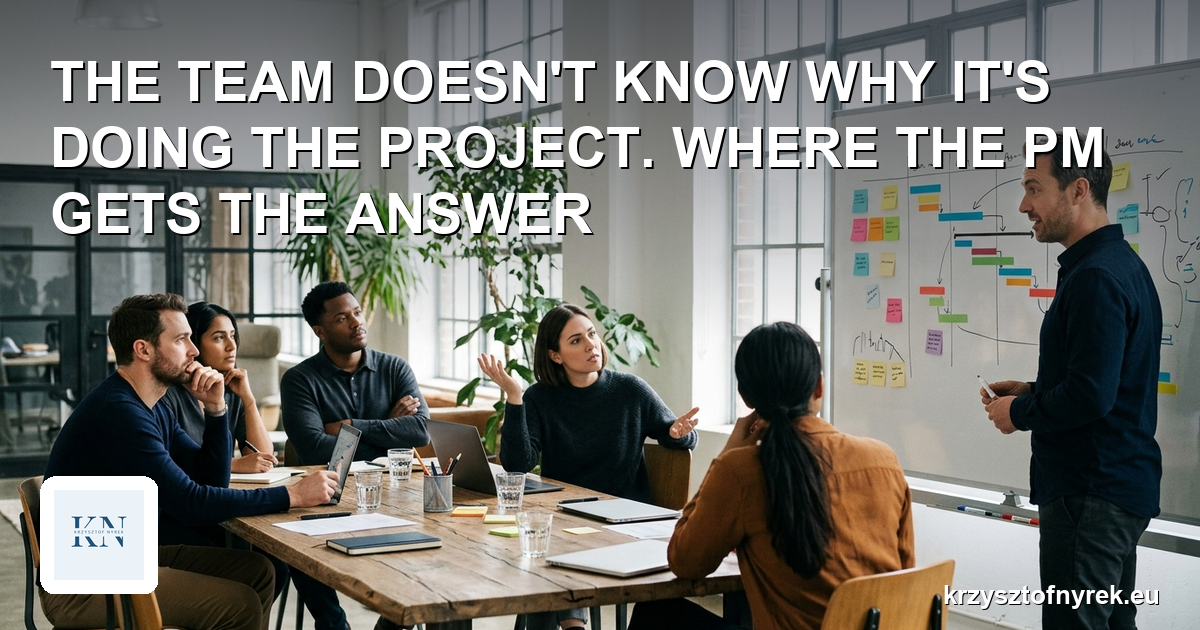A project team at a table looking uncertainly at a project plan on a whiteboard